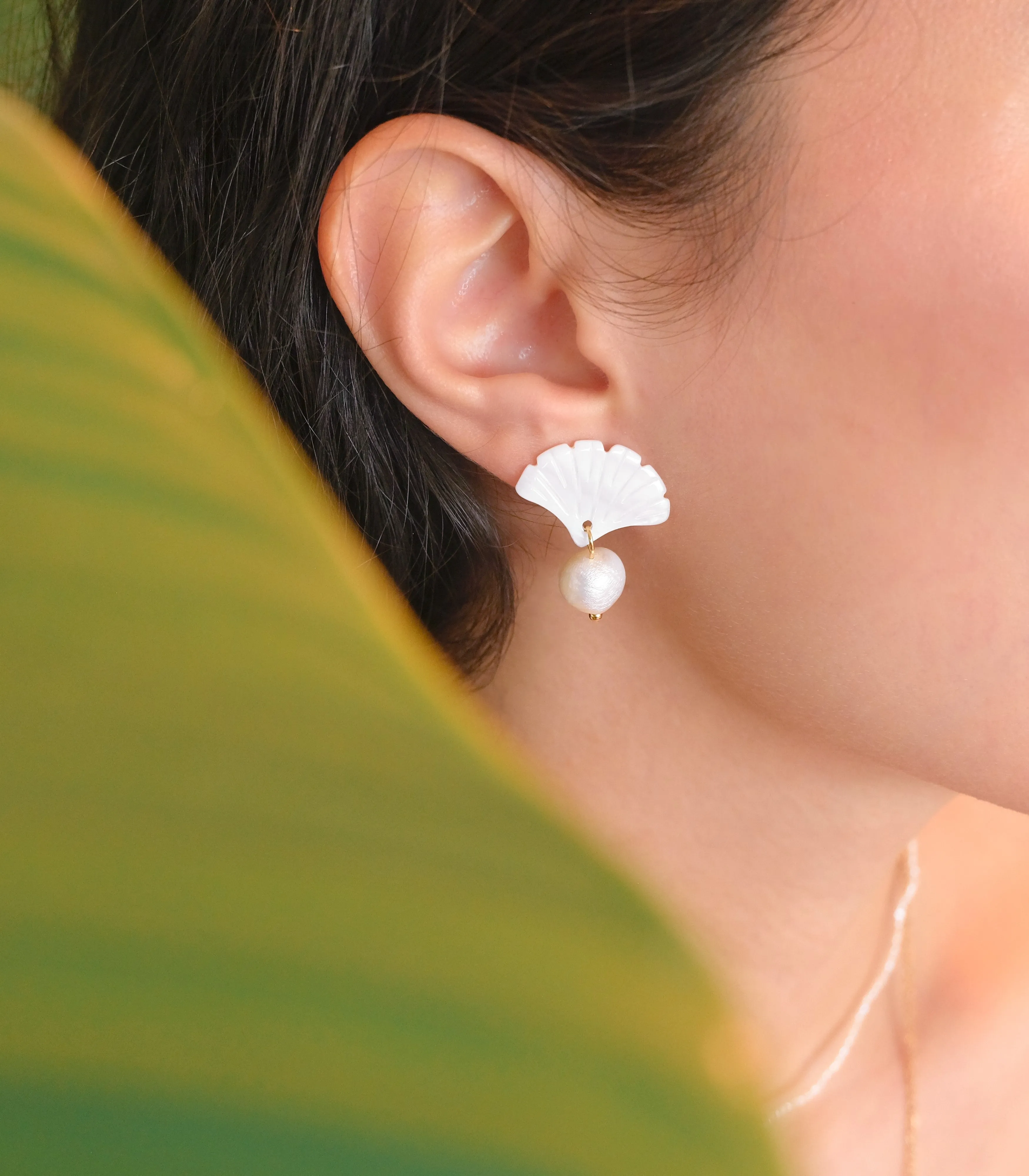 Pamaypay Pearl Drop Earrings