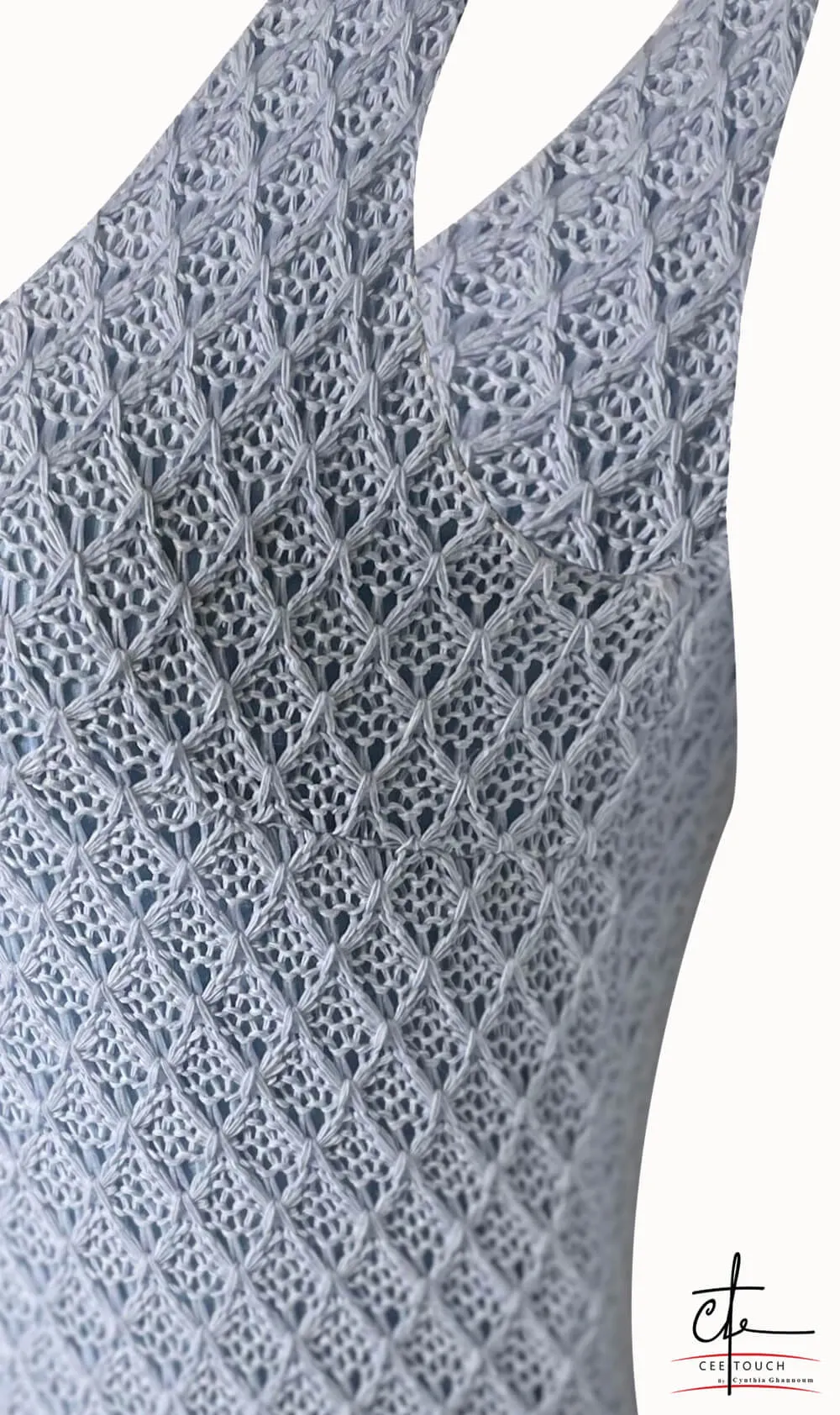 Pastel Blue Knitted Maxi Dress