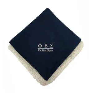 Phi Beta Sigma Sherpa Lined Blanket