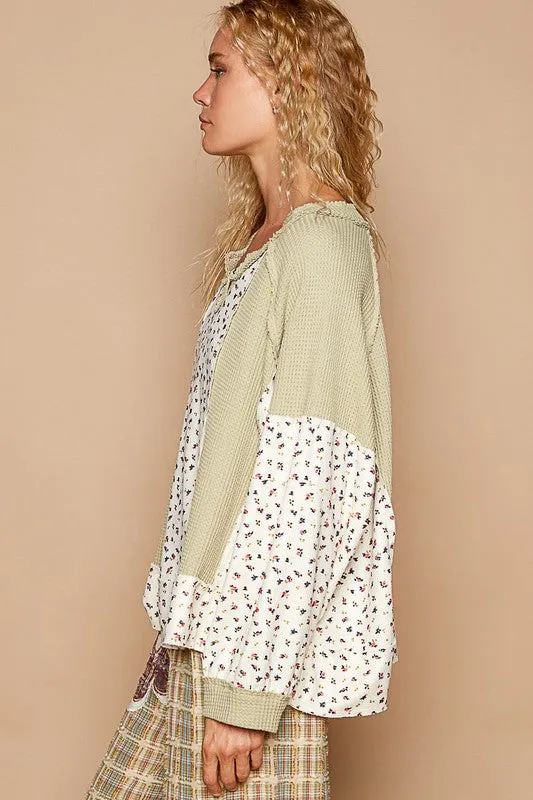 POL Spring Cozy Top- Sage Floral PREORDER
