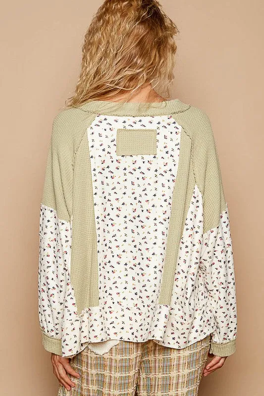 POL Spring Cozy Top- Sage Floral PREORDER