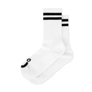 POLAR HAPPY SAD RIB SOCKS - WHITE