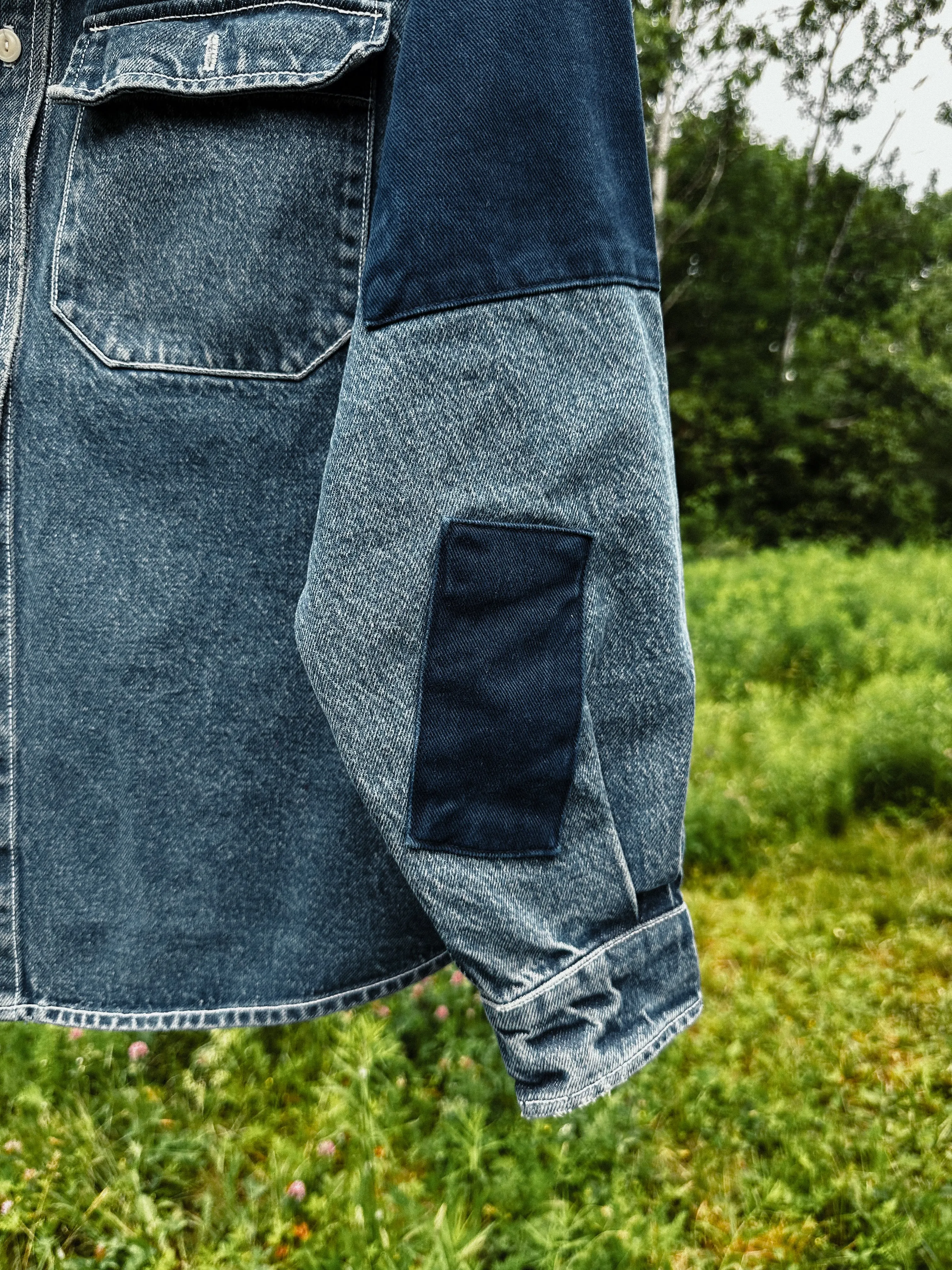 PRE-ORDER - Adult Denim Chamois Shirt - Patchwork