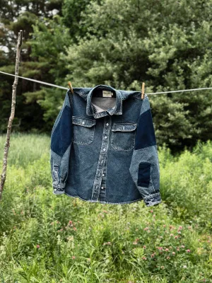 PRE-ORDER - Adult Denim Chamois Shirt - Patchwork