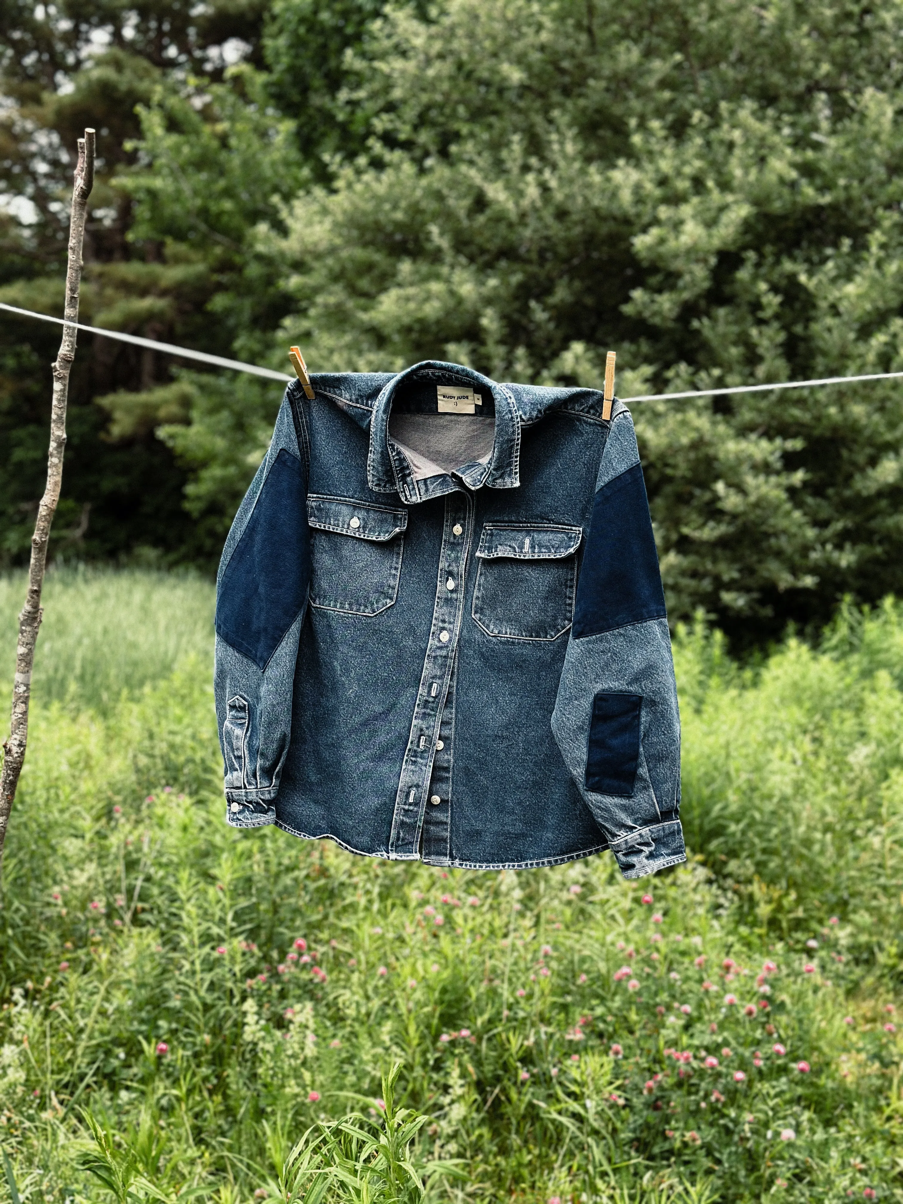 PRE-ORDER - Adult Denim Chamois Shirt - Patchwork