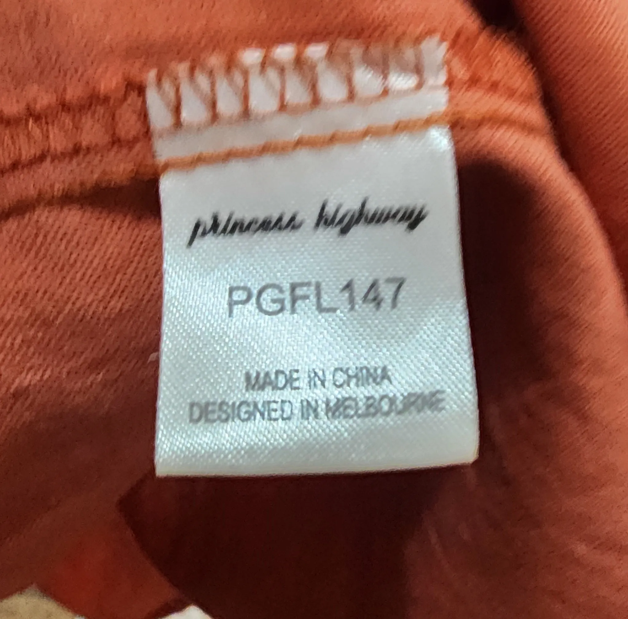 Princess Highway orange linen mix dress size 12