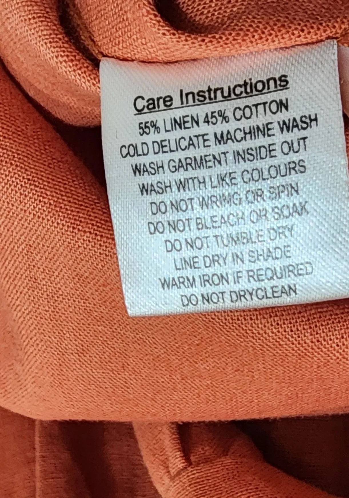 Princess Highway orange linen mix dress size 12