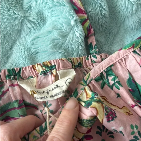 Printfresh Pink Botanical Pajama Set NWT size M