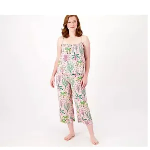 Printfresh Pink Botanical Pajama Set NWT size M