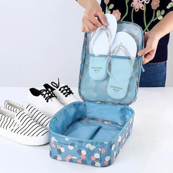 Printing patterns shoes bag storage box for travel