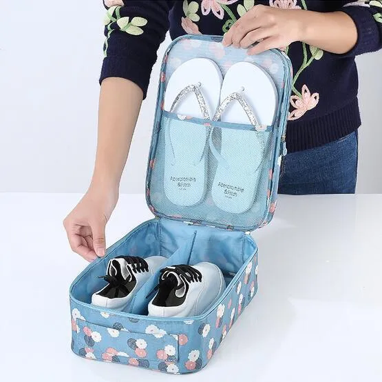 Printing patterns shoes bag storage box for travel