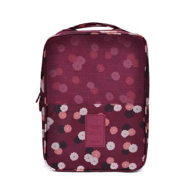 Printing patterns shoes bag storage box for travel