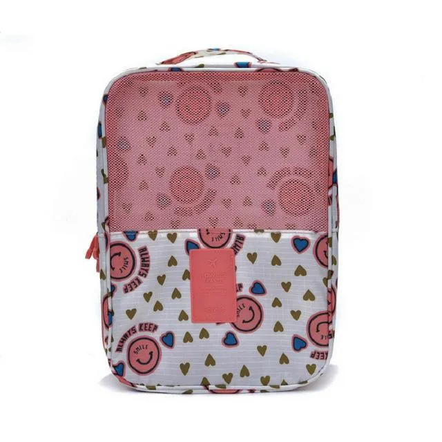 Printing patterns shoes bag storage box for travel