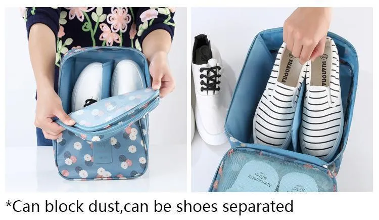 Printing patterns shoes bag storage box for travel