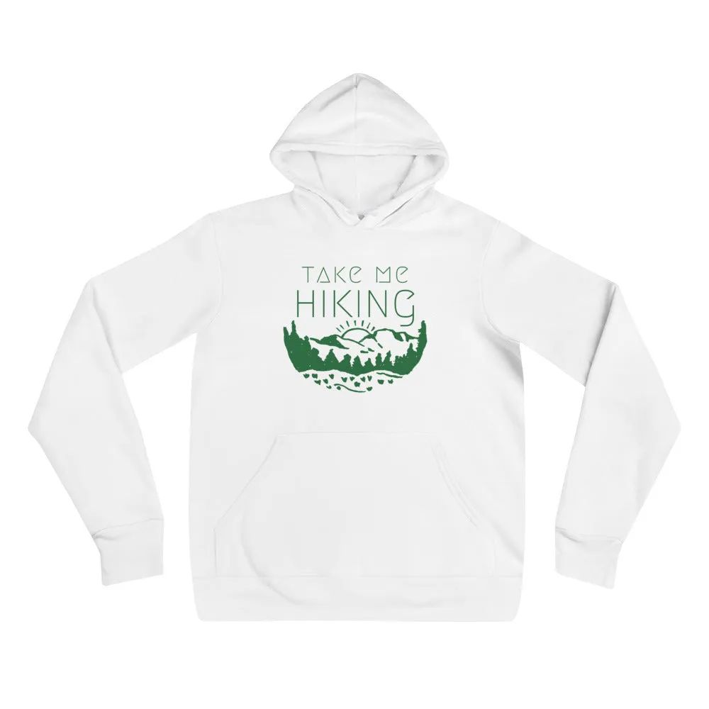 "Take Me Hiking" Unisex Eco Pullover Sweatshirt Hoodie