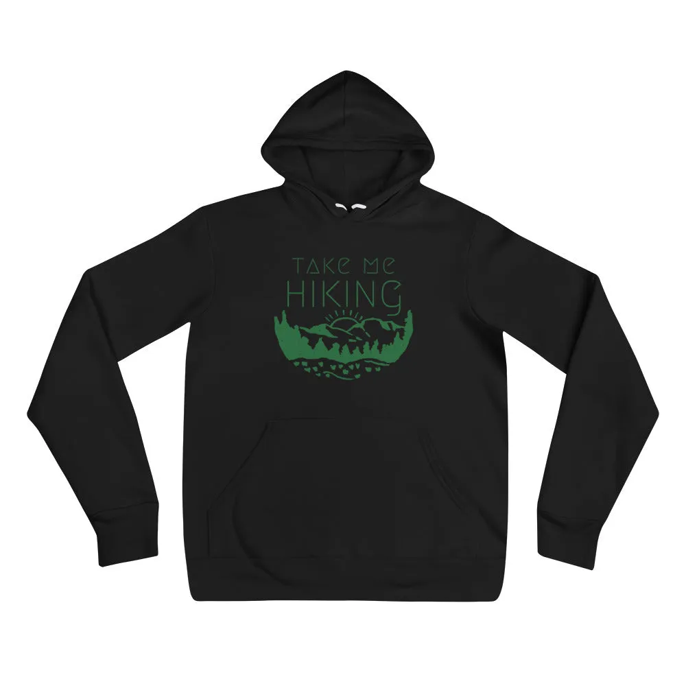 "Take Me Hiking" Unisex Eco Pullover Sweatshirt Hoodie