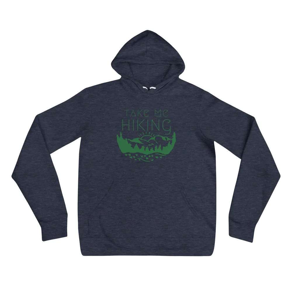 "Take Me Hiking" Unisex Eco Pullover Sweatshirt Hoodie