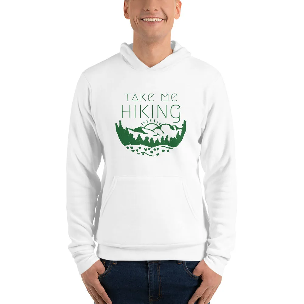 "Take Me Hiking" Unisex Eco Pullover Sweatshirt Hoodie