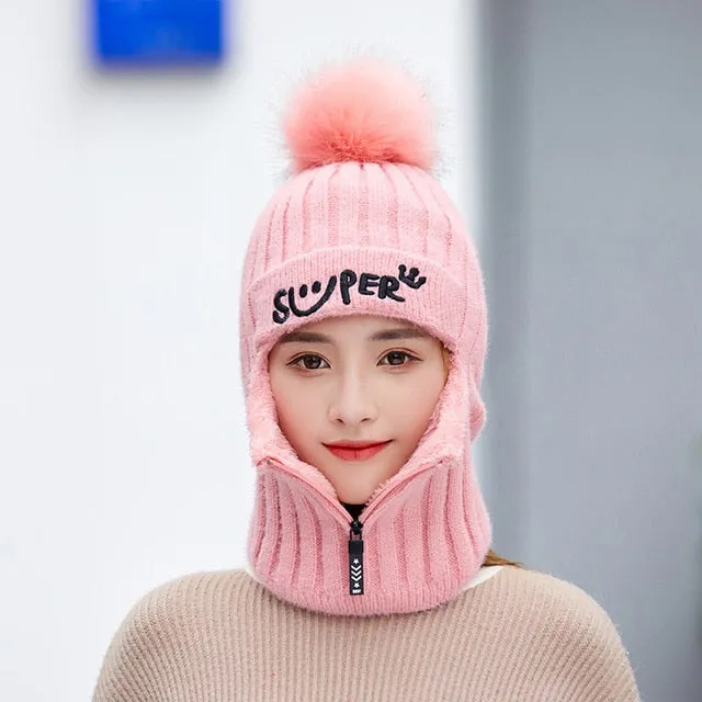 Rabbit Puff Masked Skullie