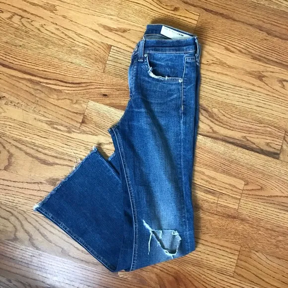 Rag &amp; Bone 10” Crop Flared Jeans