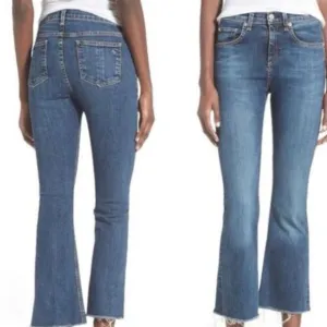 Rag &amp; Bone 10” Crop Flared Jeans