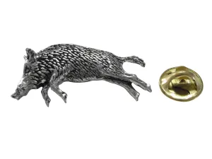 Running Wild Boar Head Lapel Pin