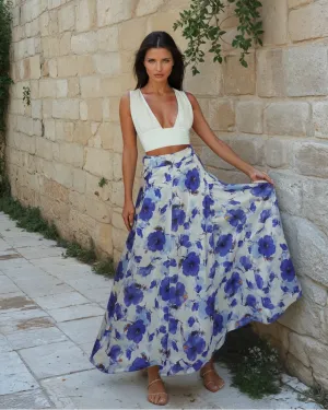 Show Skirt - Azure Bloom