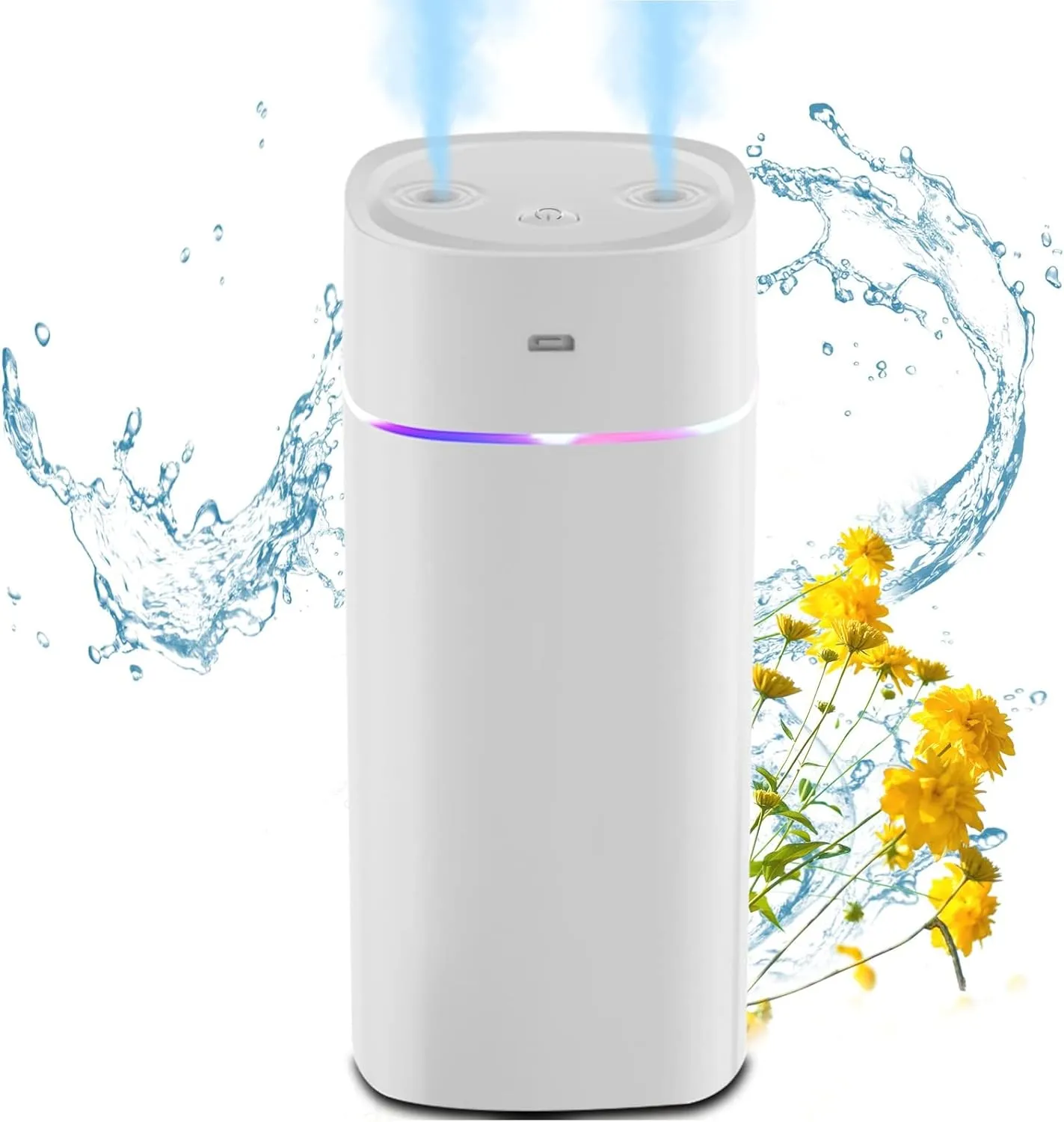 Small Humidifiers For Bedroom, 600ml Quiet Cool Mist Humidifiers For Home Indoor