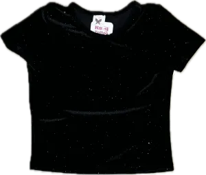 Social Butterfly- S/S Top, Glitter Velvet