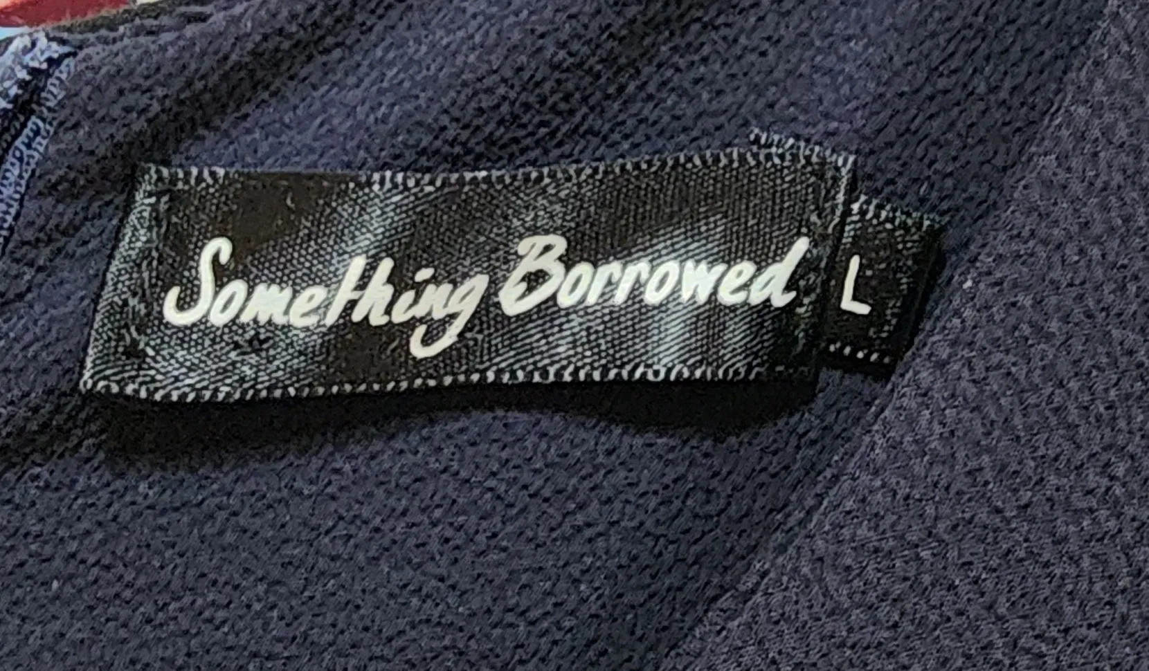 Something Borrowed navy and white dress size 12