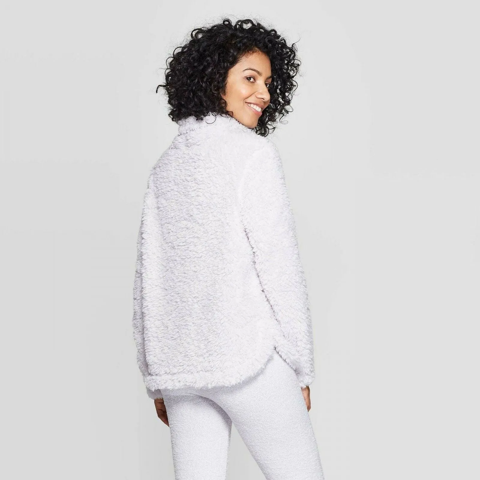 Stars Above Women's Cozy Sherpa Lounge Cowl Neck Sweatshirt