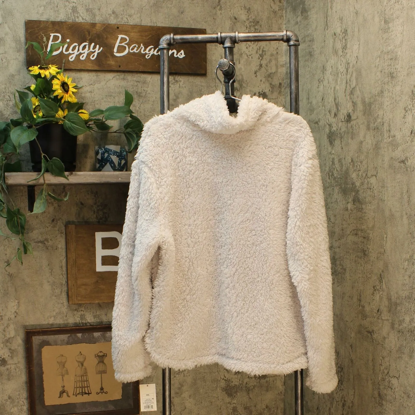 Stars Above Women's Cozy Sherpa Lounge Cowl Neck Sweatshirt