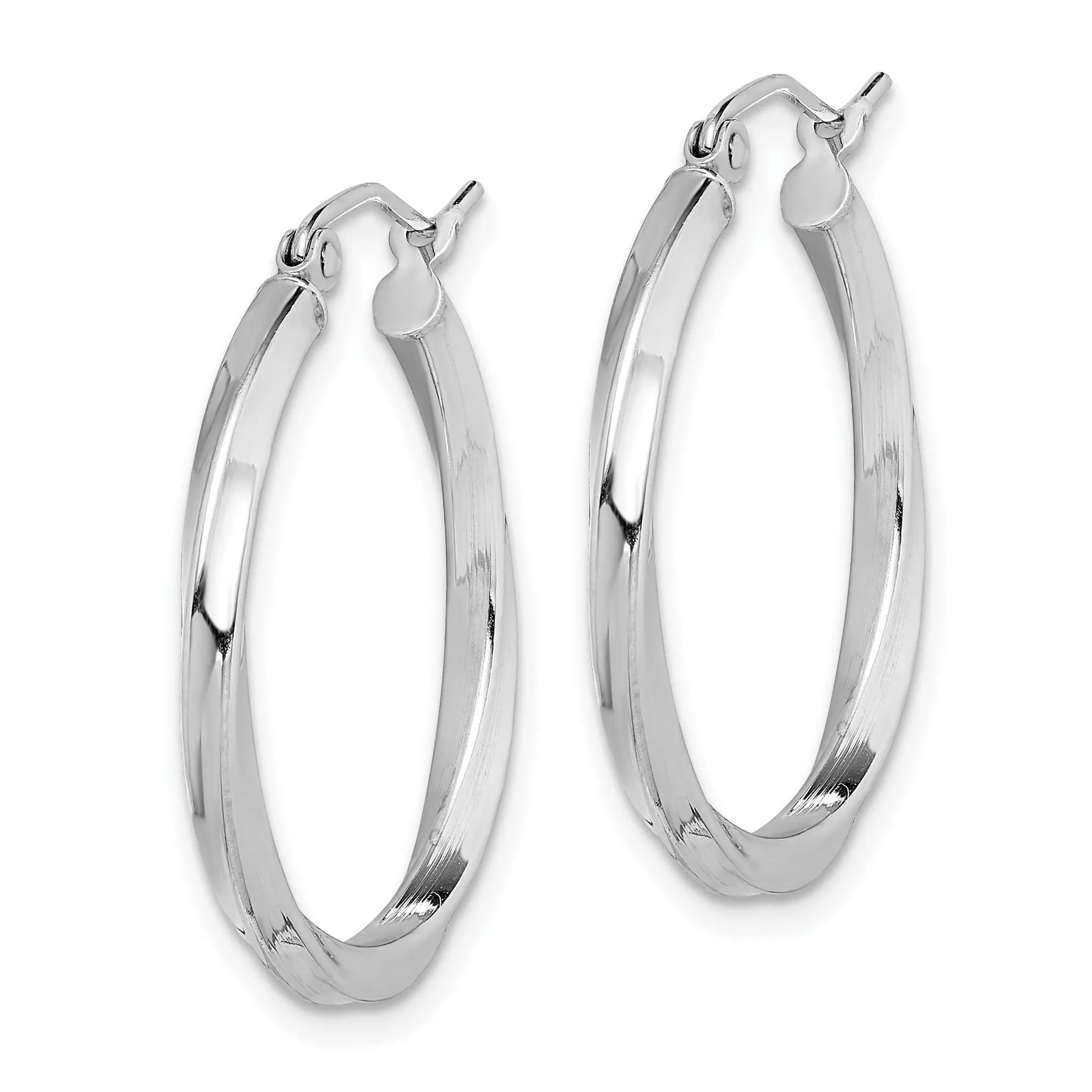 Sterling Silver Twisted Hoop Earrings