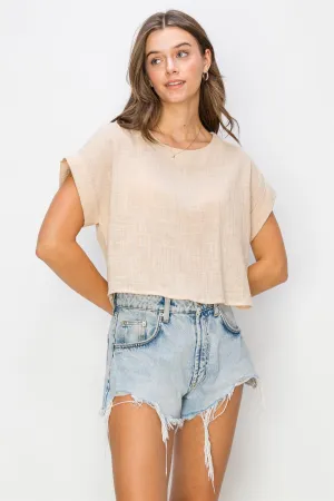 T201 WOVEN COTTON TOP