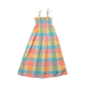 Tea Woven Plaid Dress
