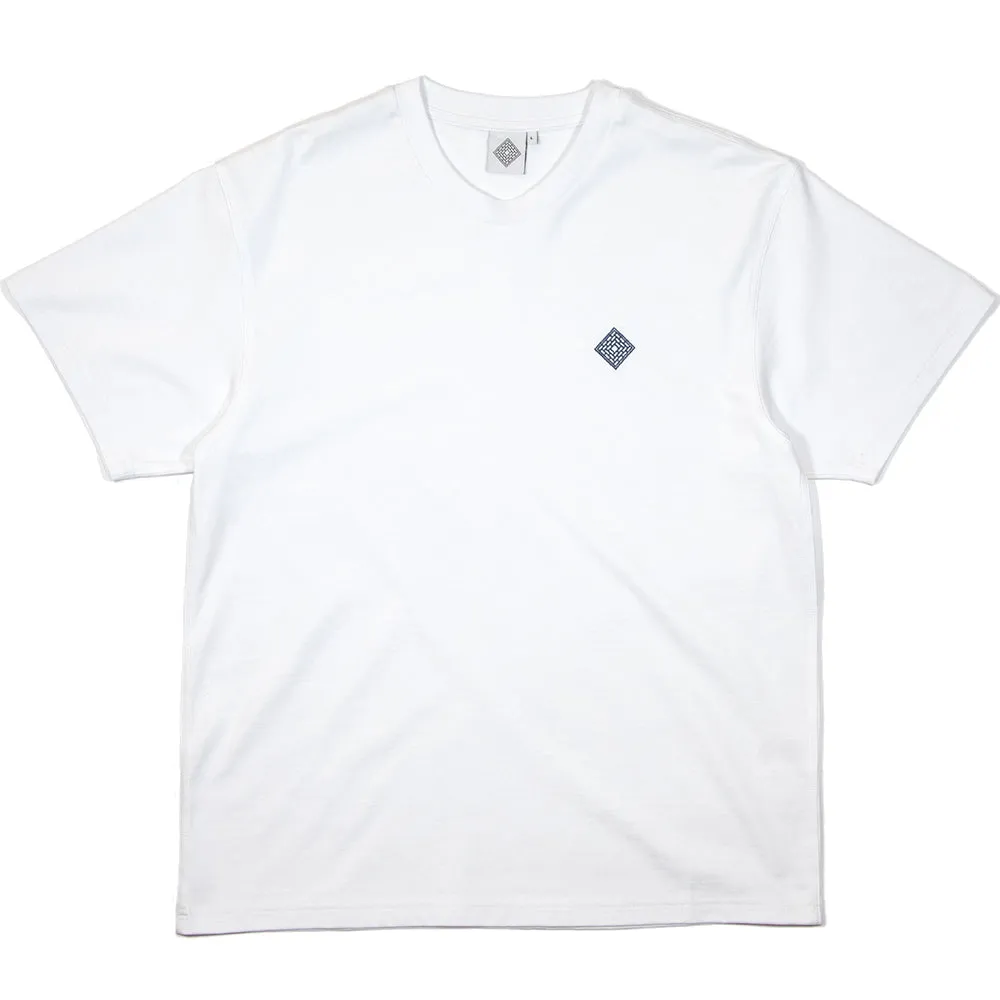 The National Skateboard Co Embroidered Logo Tee White