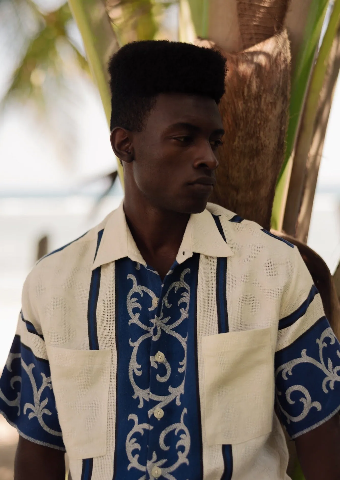 The Woven Royal Blue Shirt - S
