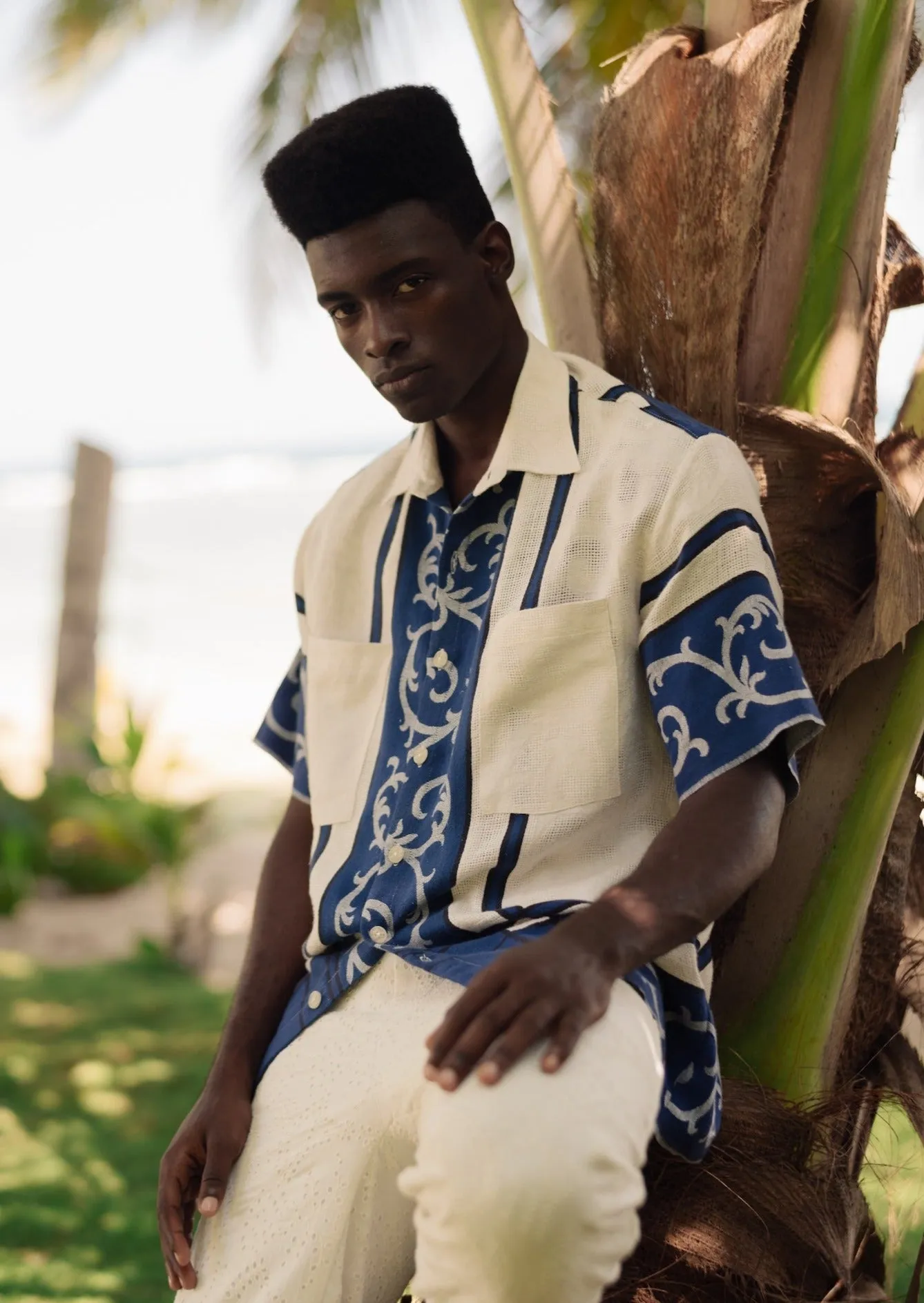 The Woven Royal Blue Shirt - S