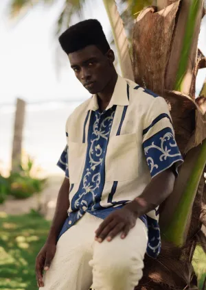 The Woven Royal Blue Shirt - S