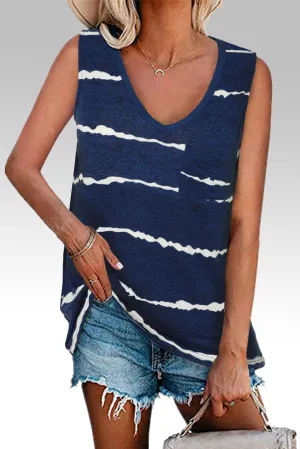 Tie-dye Stripes Tank Top
