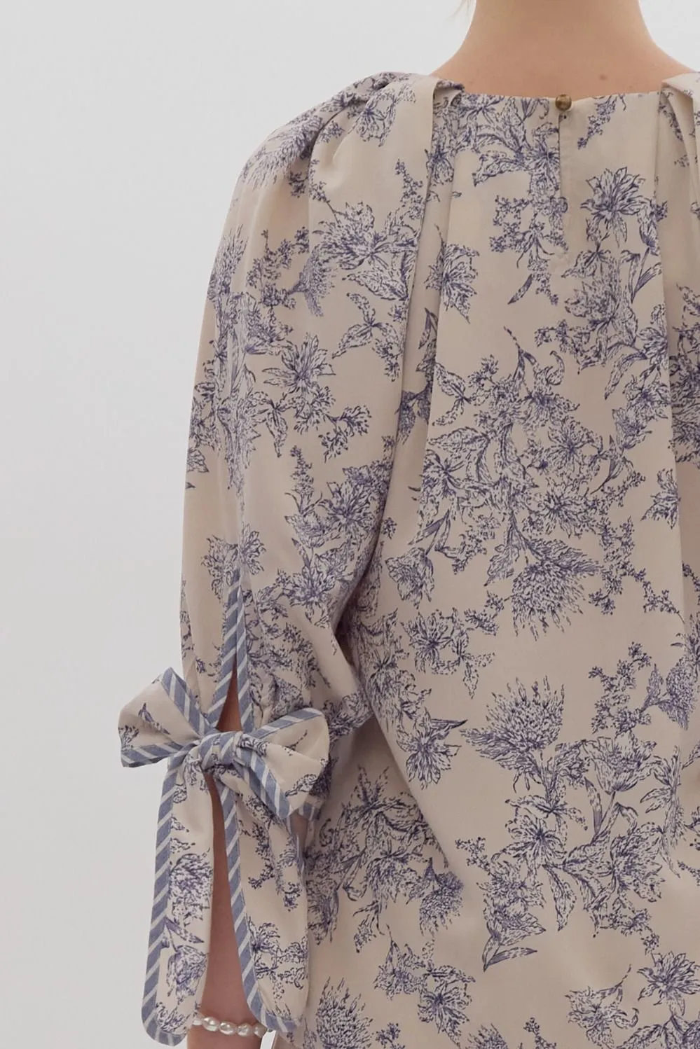 Timeless Love Blue Toile Blouse