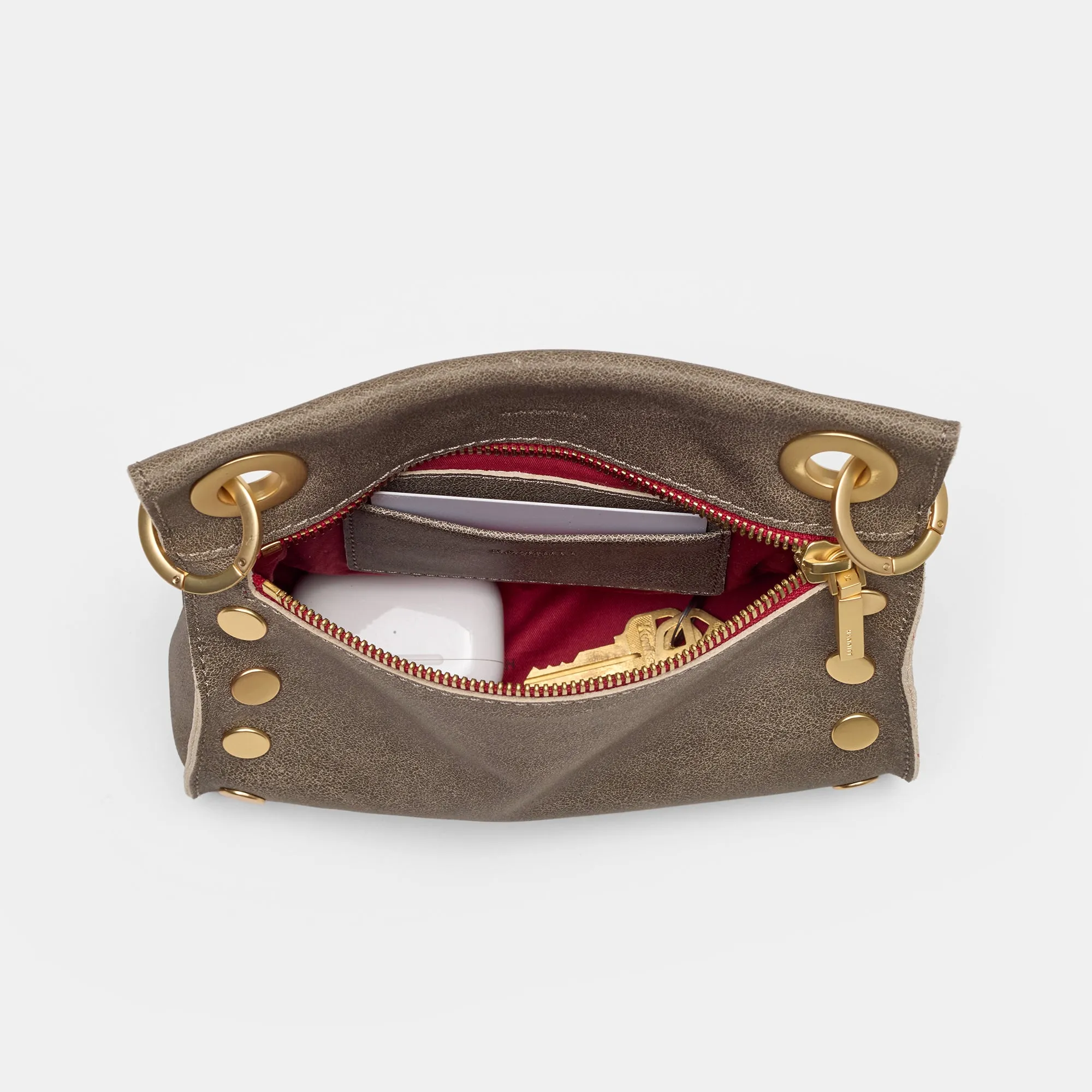 Tony | Pewter/Brushed Gold Red Zip | Sml