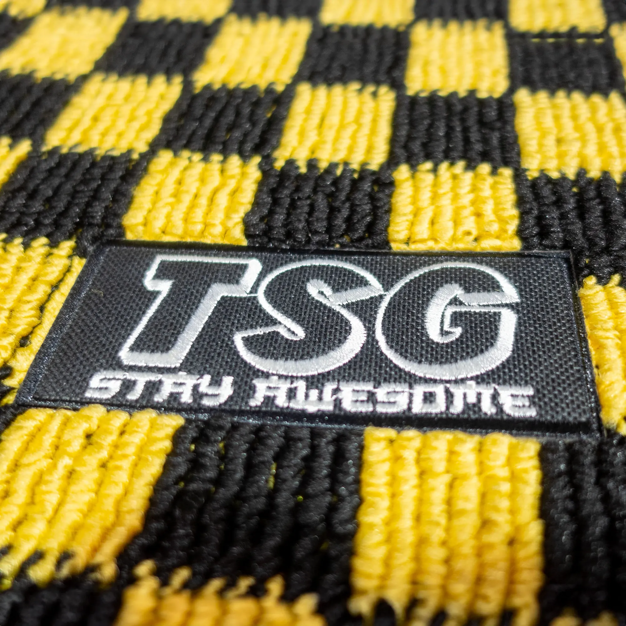 TSG Chequered Floor Mats - Yellow