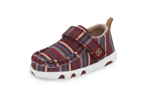 TWISTED X INFANTS STRIPE CASUAL MOCS - MAUVE SERAPE