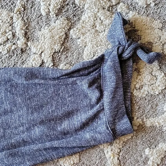 Ugg Fallon Pajama Set Long Sleeve Wrap Top Ankle Tie Pants Small Blue