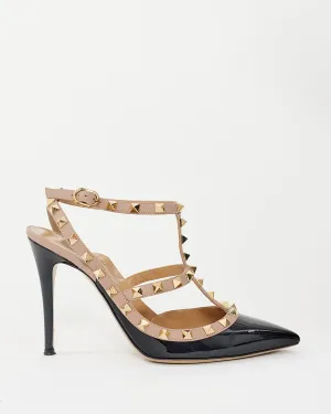 Valentino Black Patent Leather Rockstud Pumps - 38