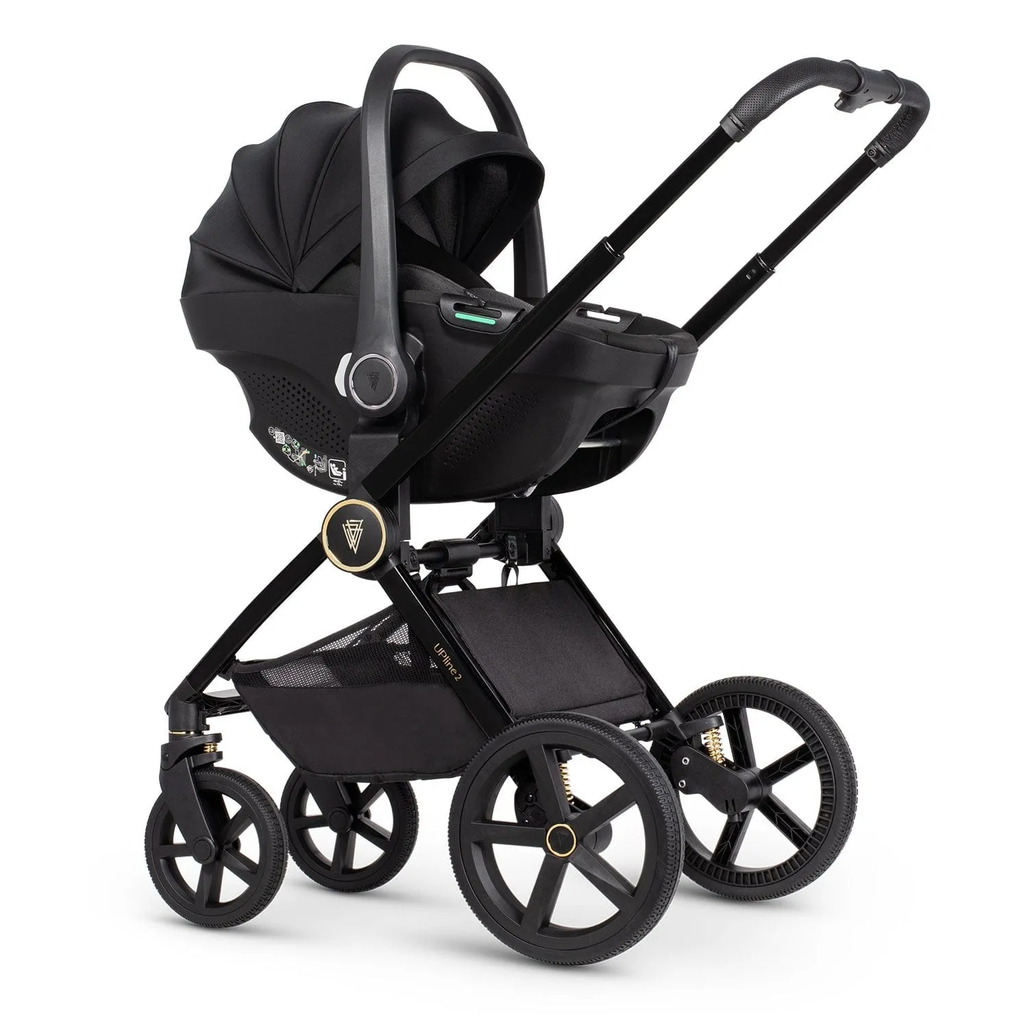 Venicci Tinum Upline 2 3 in 1 Travel System - All Black