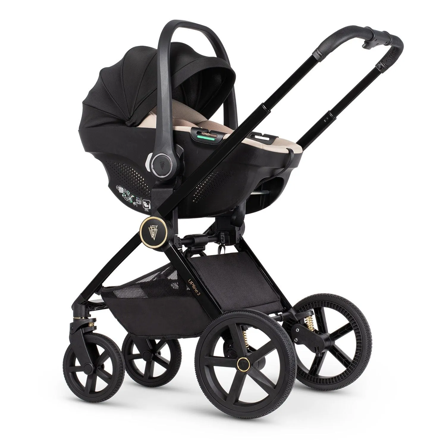 Venicci Tinum Upline 2 3 in 1 Travel System - All Black