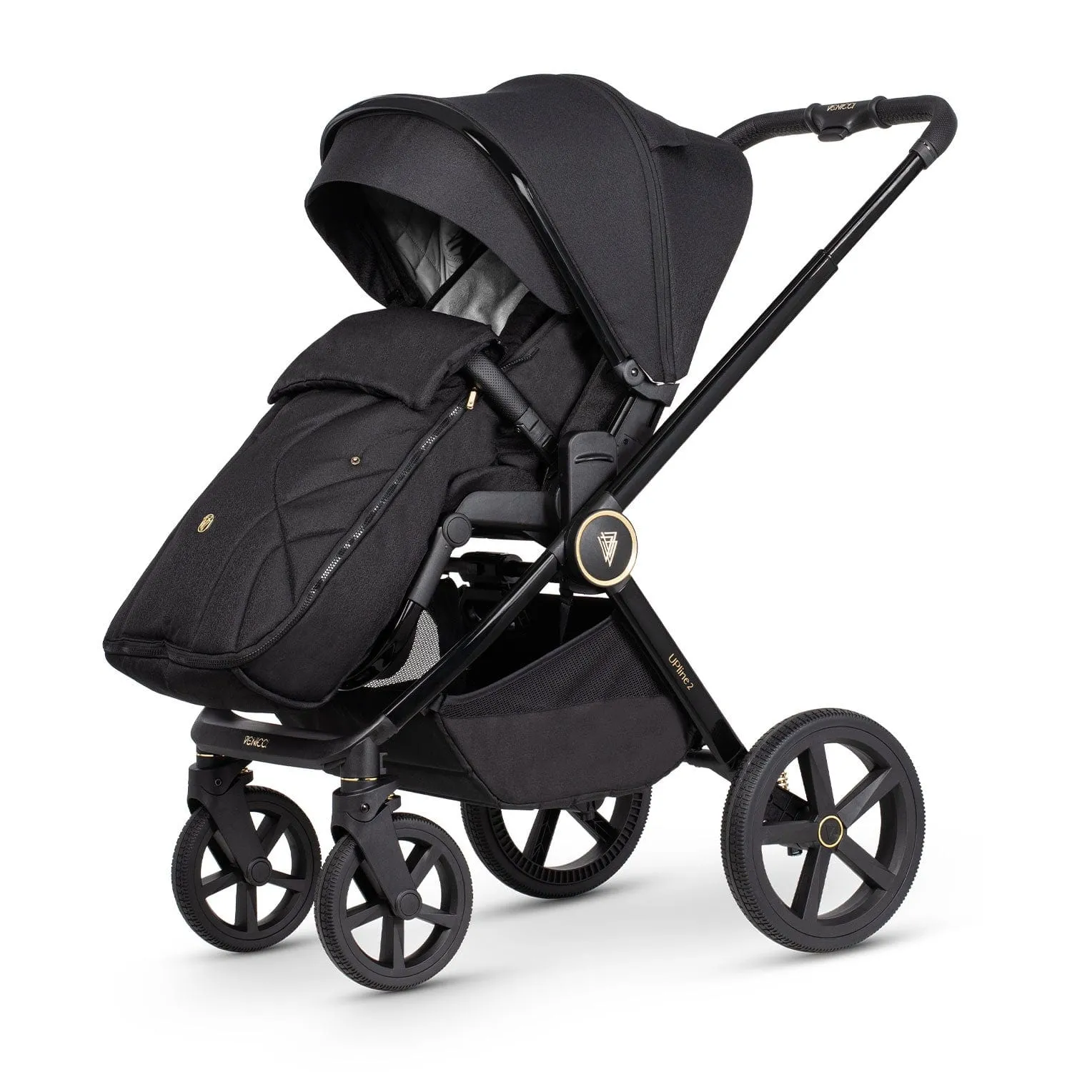 Venicci Tinum Upline 2 3 in 1 Travel System - All Black