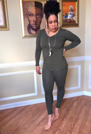 Vicky Set(Dark Olive)